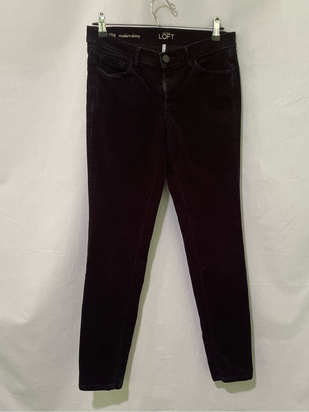 LOFT Women’s Black Corduroy Modern Skinny Jeans Size 27/4